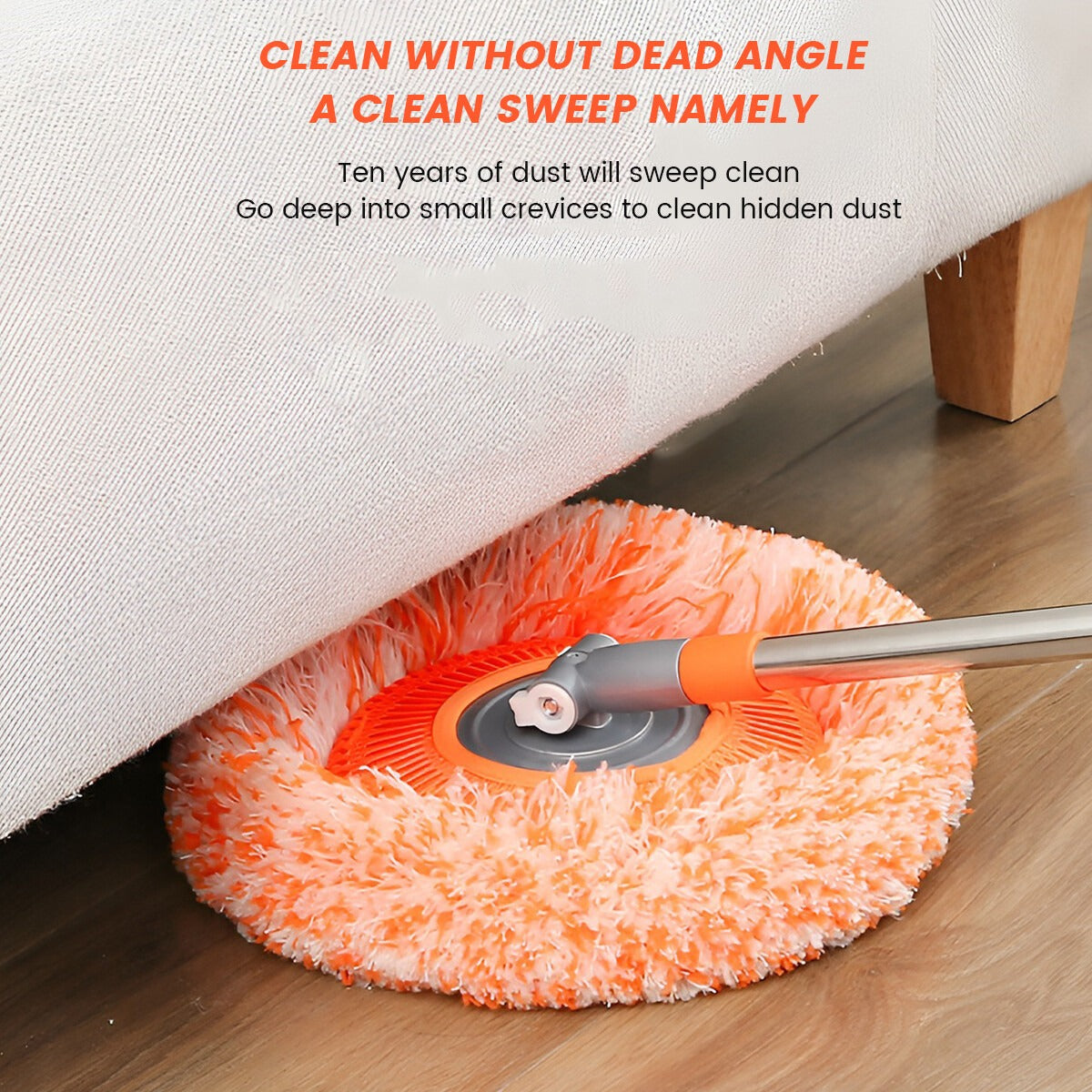 360° Rotating Microfiber Mop – Extendable Handle