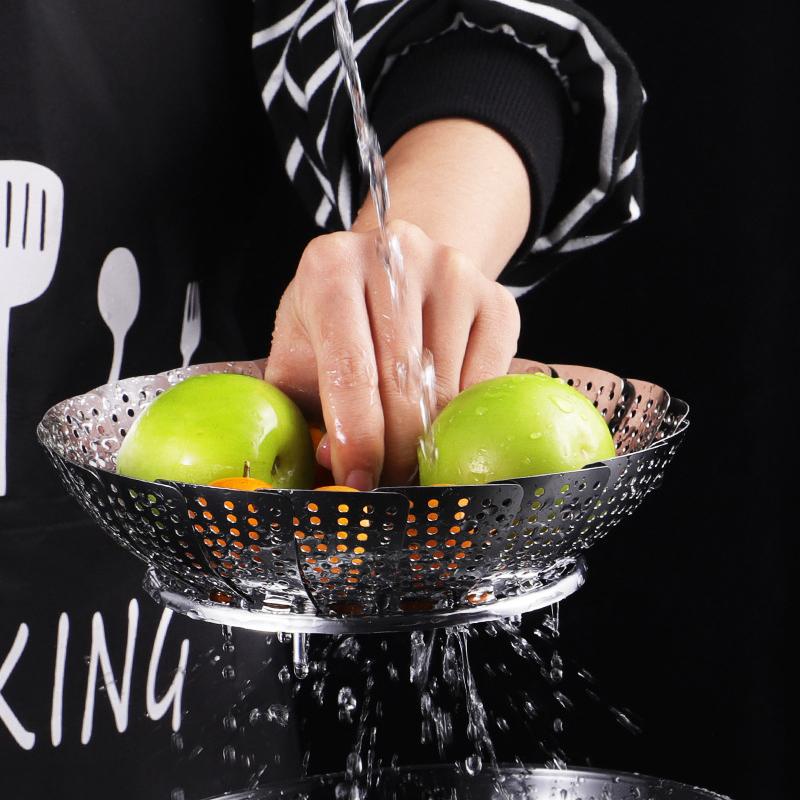 Stainless Steel Folding Vegetable Steamer Basket