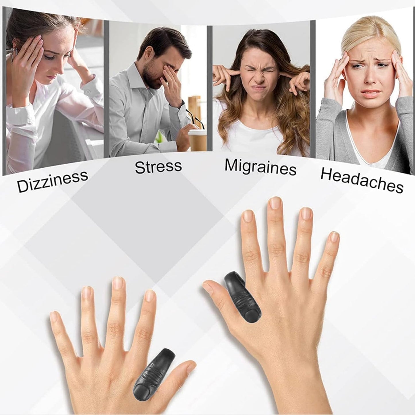Sugar Control LI4 Acupressure Point Clip Wearable – Supporting Acupressure Relaxation, Stress Alleviation, Tension Relief and Headache Relief Hand Clip Migraine Pressure Point Clip