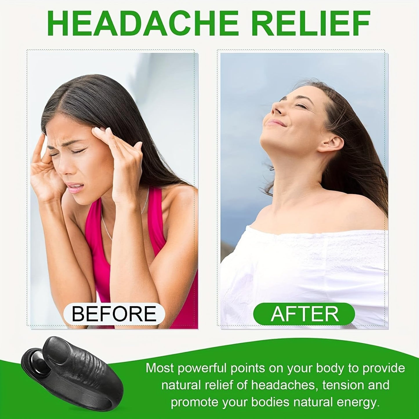 Sugar Control LI4 Acupressure Point Clip Wearable – Supporting Acupressure Relaxation, Stress Alleviation, Tension Relief and Headache Relief Hand Clip Migraine Pressure Point Clip
