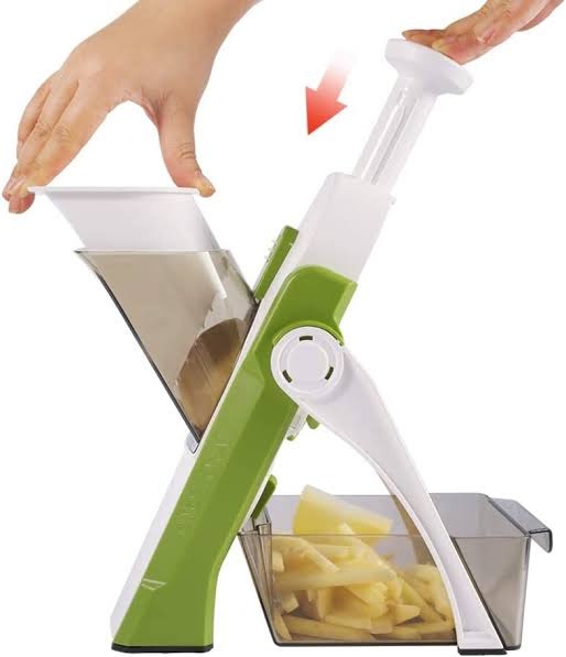 Adjustable Mandoline Slicer Safe Multi-Purpose Vegetable Cutter | سایڈست مینڈولین سلائسر محفوظ کثیر مقصدی سبزیوں کا کٹر