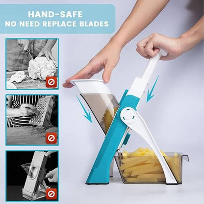 Adjustable Mandoline Slicer Safe Multi-Purpose Vegetable Cutter | سایڈست مینڈولین سلائسر محفوظ کثیر مقصدی سبزیوں کا کٹر