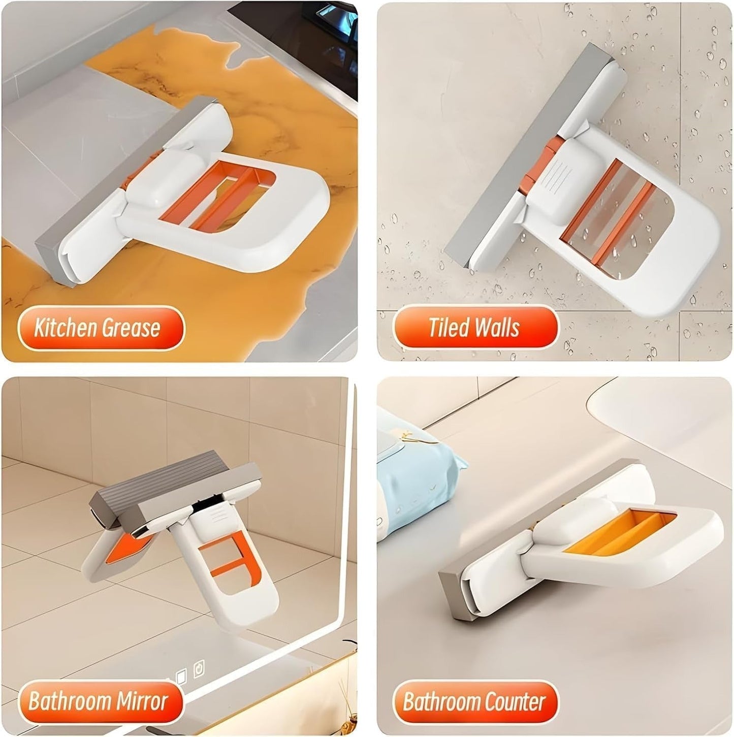 Foldable Mini Mop | Self-Wringing Wet & Dry Cleaner | فولڈ ایبل منی موپ | سیلف رِنگنگ ویٹ اینڈ ڈرائی کلینر