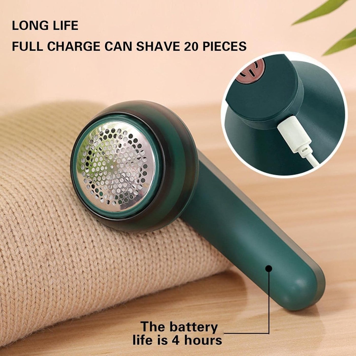 Rechargeable Lint Remover | Gentle Fabric Fuzz Cleaner (With Box) | باکس کے ساتھ ریچارج ایبل لنٹ ریموور نرم فیبرک فز کلینر