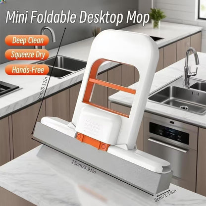 Foldable Mini Mop | Self-Wringing Wet & Dry Cleaner | فولڈ ایبل منی موپ | سیلف رِنگنگ ویٹ اینڈ ڈرائی کلینر