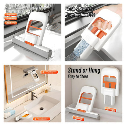 Foldable Mini Mop | Self-Wringing Wet & Dry Cleaner | فولڈ ایبل منی موپ | سیلف رِنگنگ ویٹ اینڈ ڈرائی کلینر