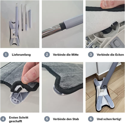 XMOP Floor Mop - The ideal tool for flawlessly clean floors - Mop with technology - Easy floor wiping